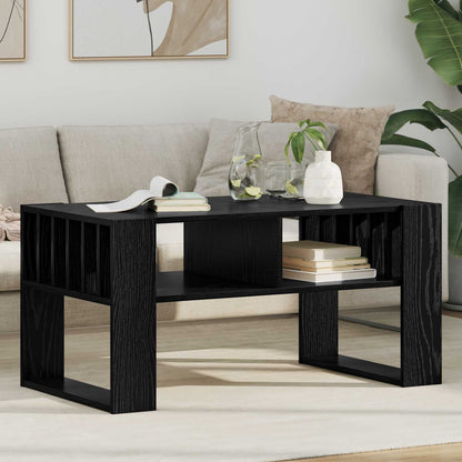 Coffee Table Black Oak 92 x 49.5 x 45 cm Engineered Wood