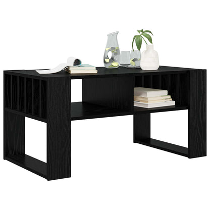 Coffee Table Black Oak 92 x 49.5 x 45 cm Engineered Wood