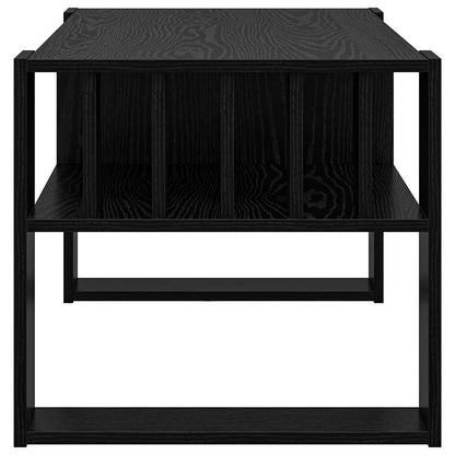 Coffee Table Black Oak 92 x 49.5 x 45 cm Engineered Wood