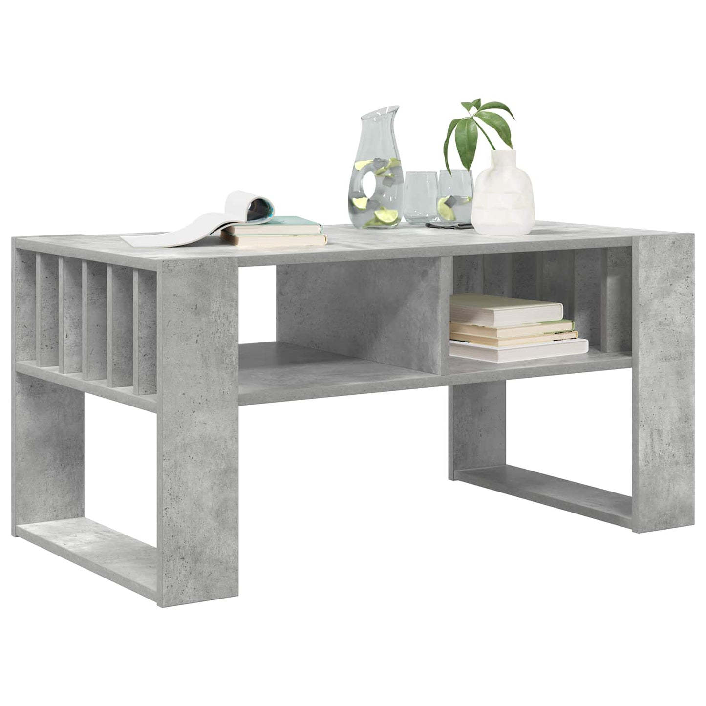 Coffee Table Concrete Grey 92 x 49.5 x 45 cm Engineered Wood