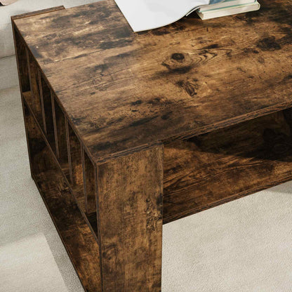Coffee Table Smoked Oak 92 x 49.5 x 45 cm Engineered Wood