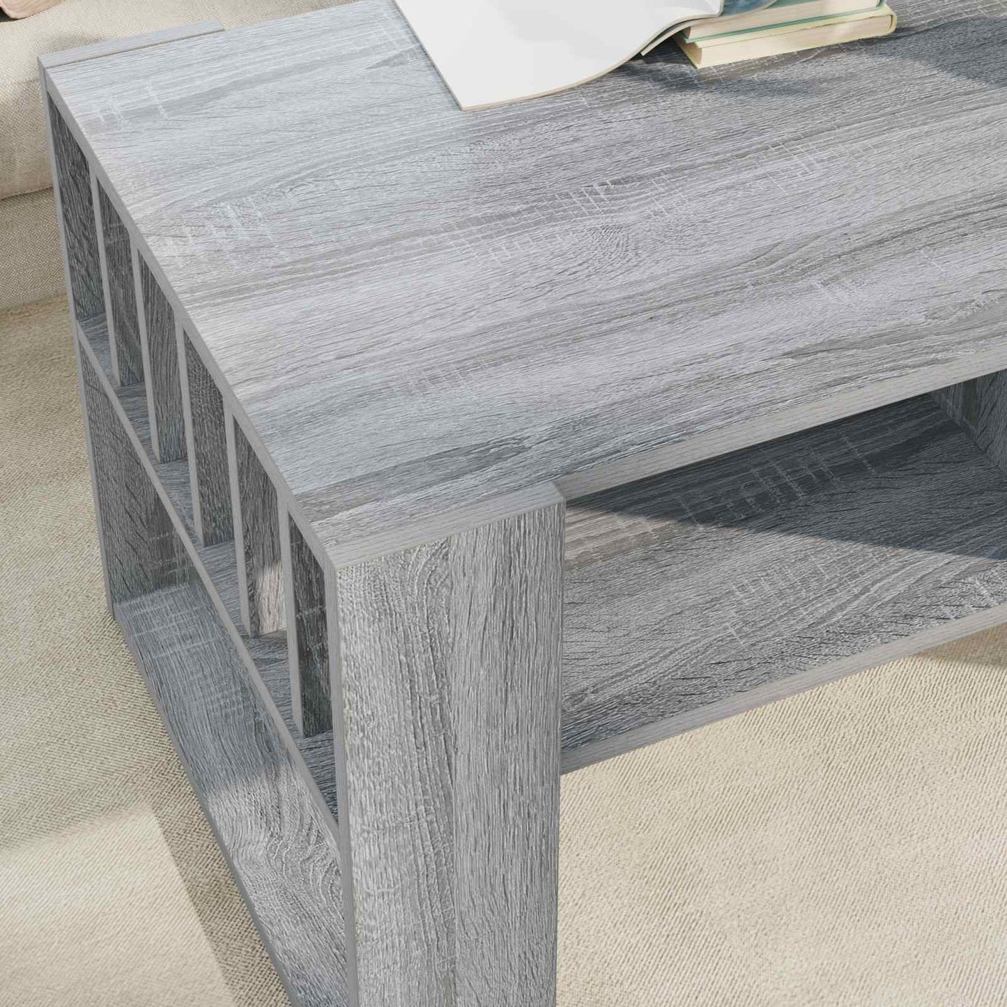 Coffee Table Grey Sonoma 92 x 49.5 x 45 cm Engineered Wood