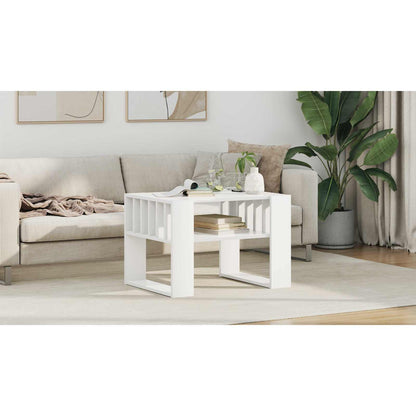 Coffee Table White 66 x 49.5 x 45 cm Engineered Wood