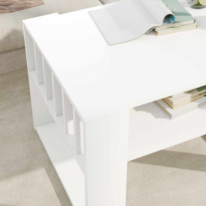 Coffee Table White 66 x 49.5 x 45 cm Engineered Wood