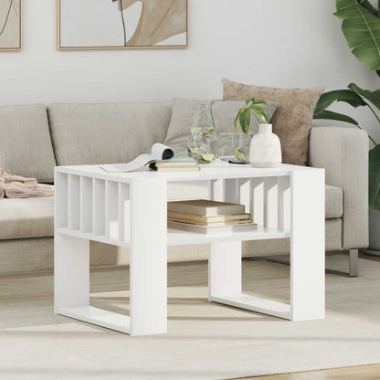 Coffee Table White 66 x 49.5 x 45 cm Engineered Wood