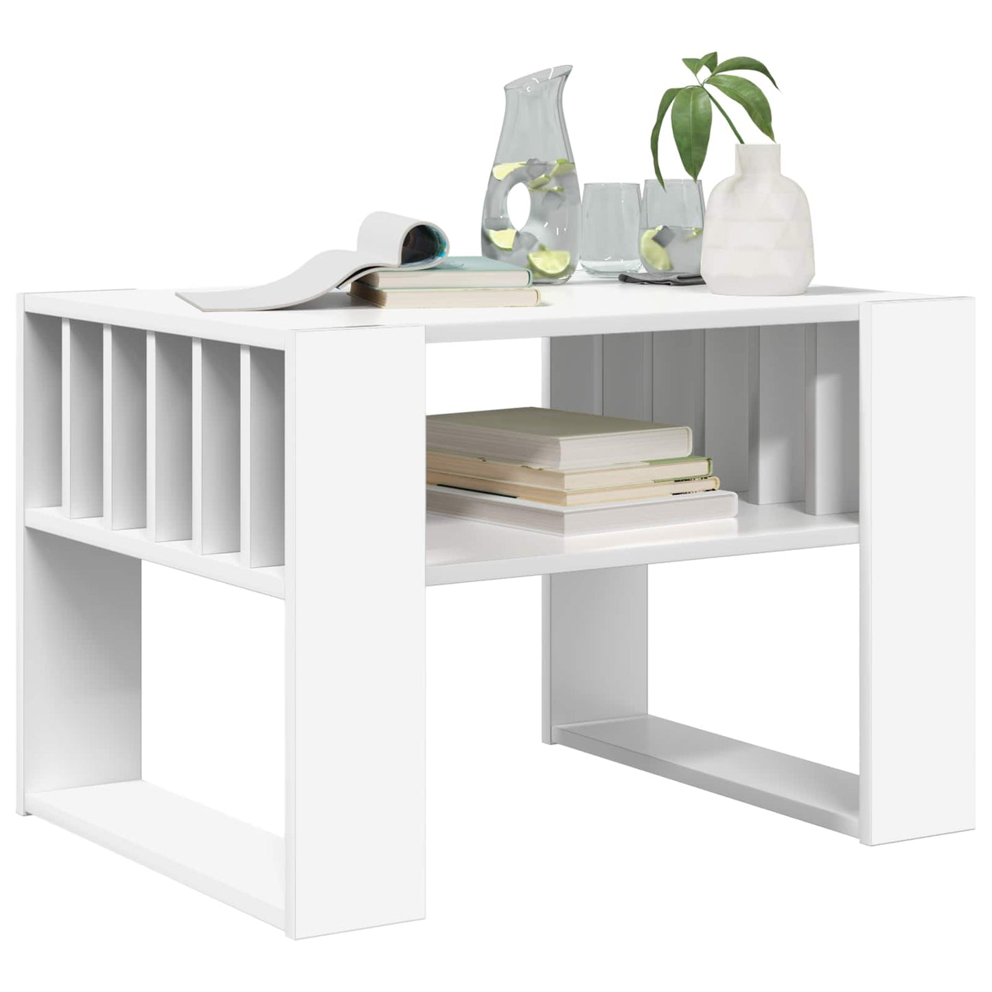 Coffee Table White 66 x 49.5 x 45 cm Engineered Wood