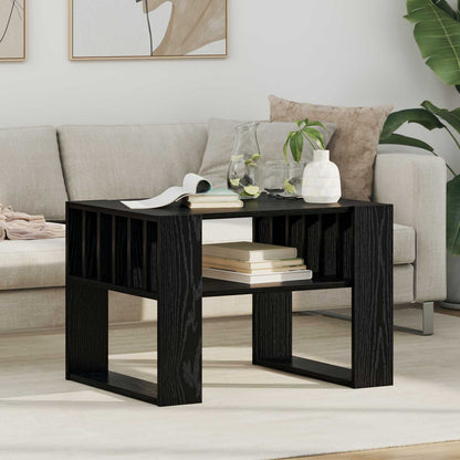 Coffee Table Black Oak 66 x 49.5 x 45 cm Engineered Wood