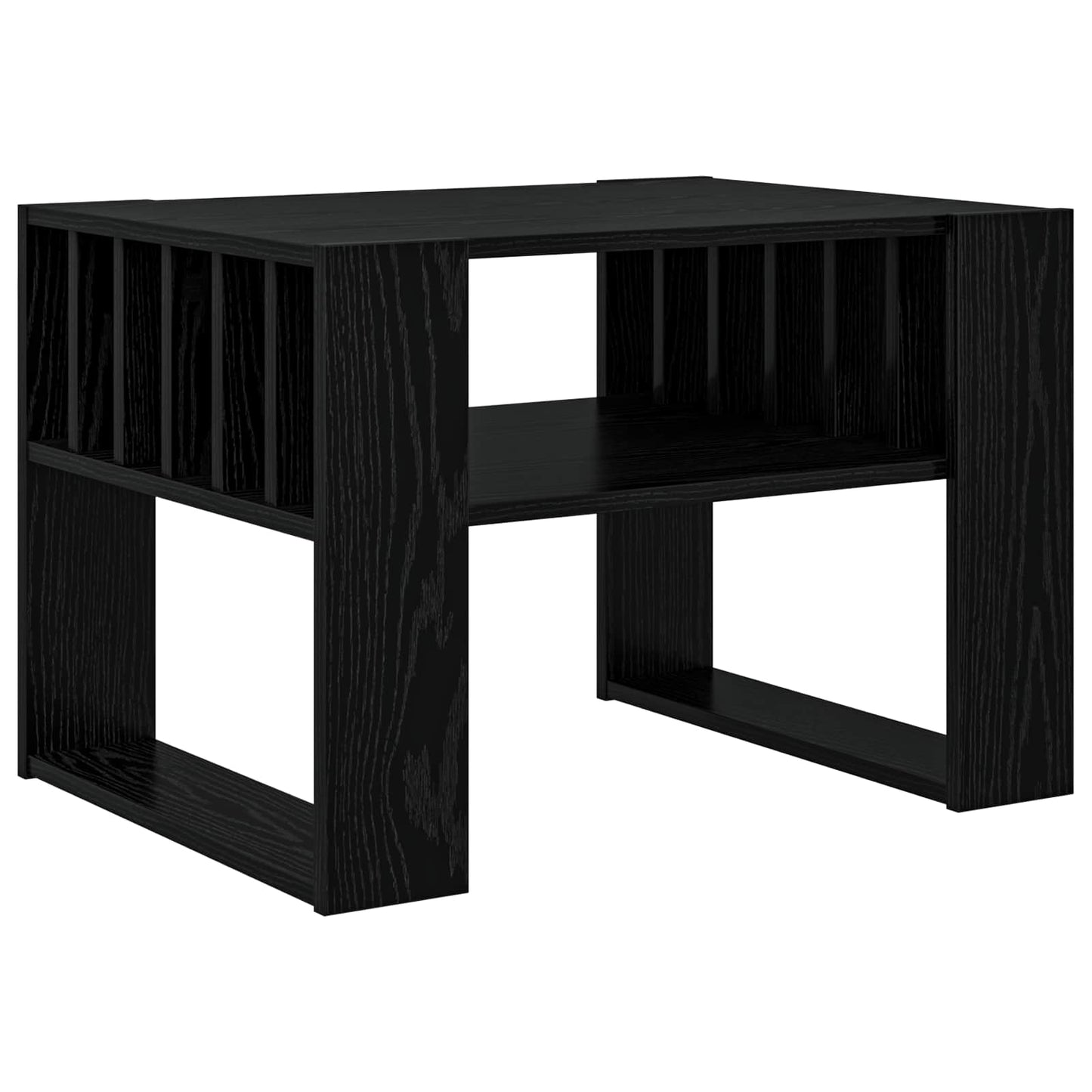Coffee Table Black Oak 66 x 49.5 x 45 cm Engineered Wood