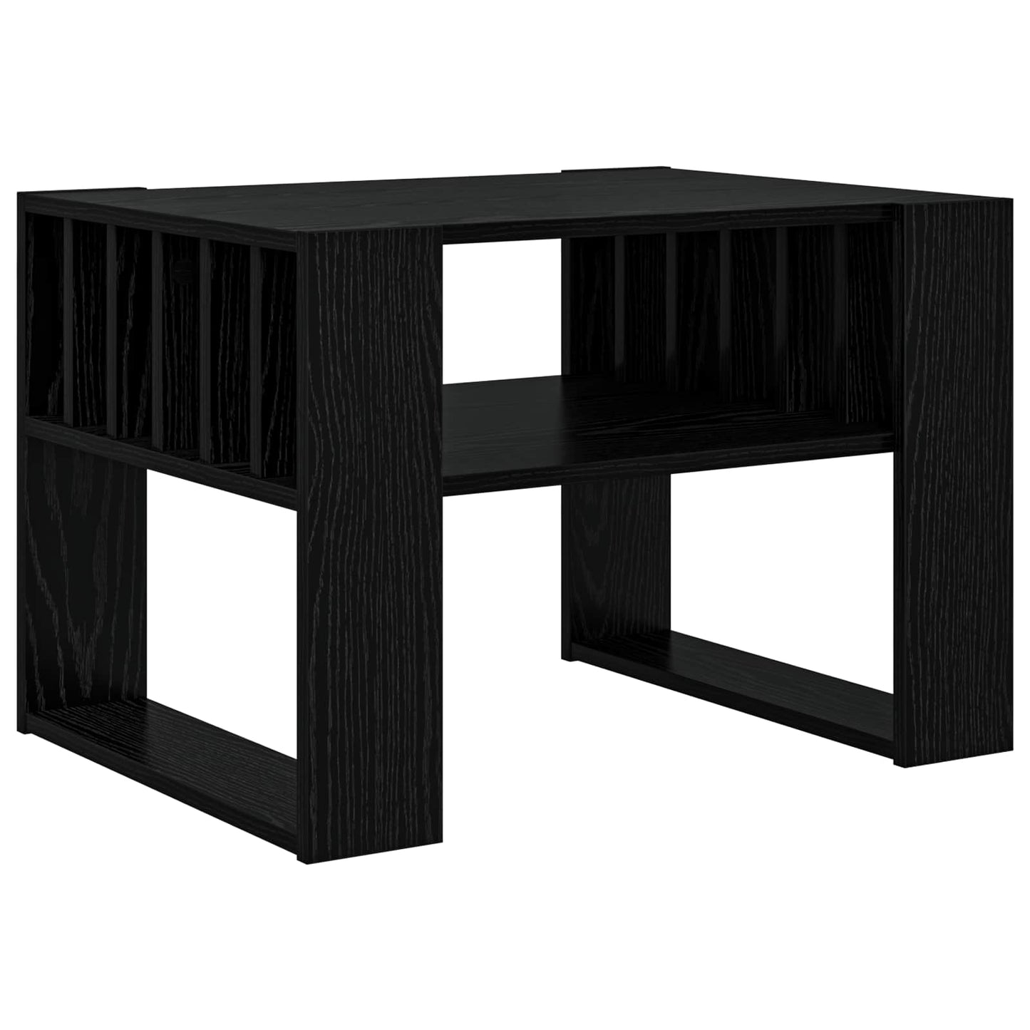 Coffee Table Black Oak 66 x 49.5 x 45 cm Engineered Wood