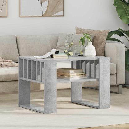 Coffee Table Concrete Grey 66 x 49.5 x 45 cm Engineered Wood