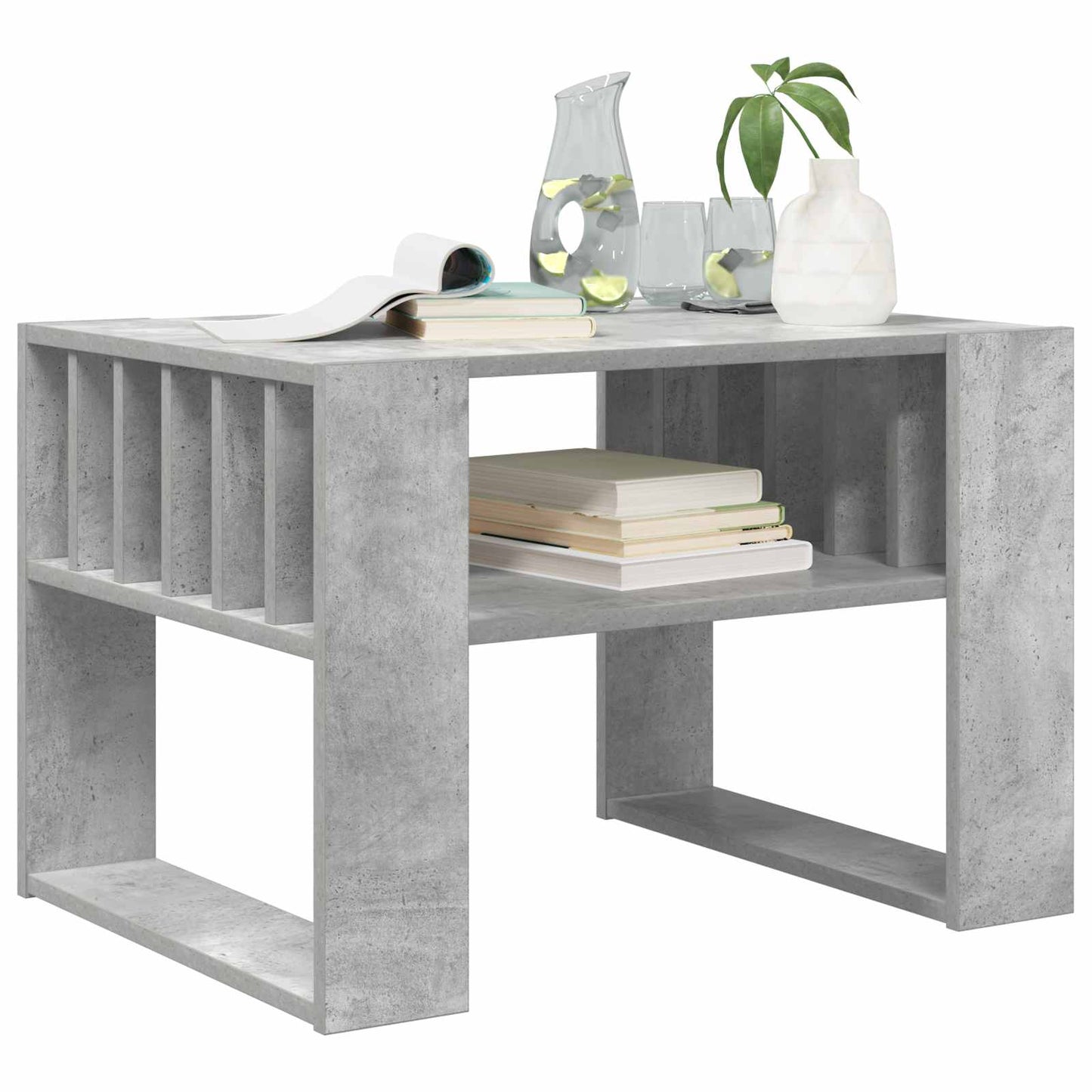 Coffee Table Concrete Grey 66 x 49.5 x 45 cm Engineered Wood