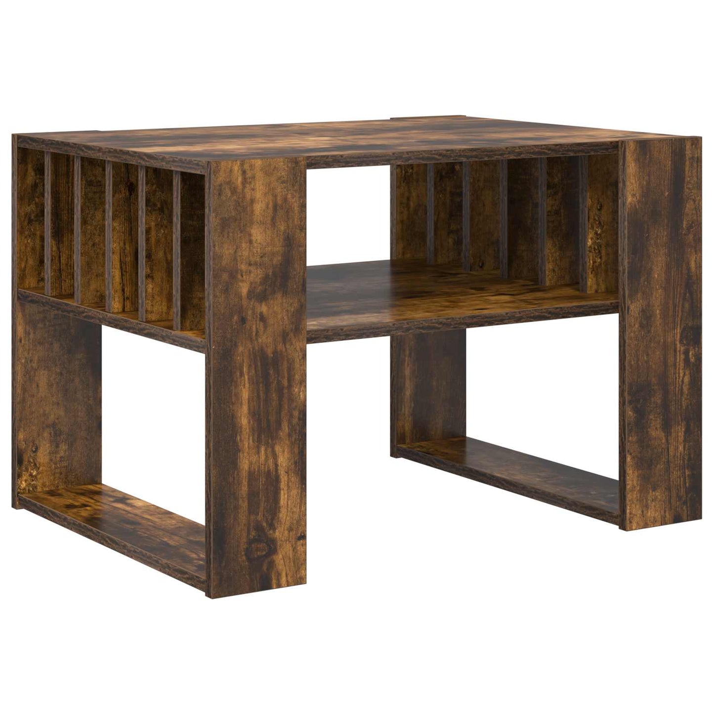 Coffee Table Smoked Oak 66 x 49.5 x 45 cm Engineered Wood
