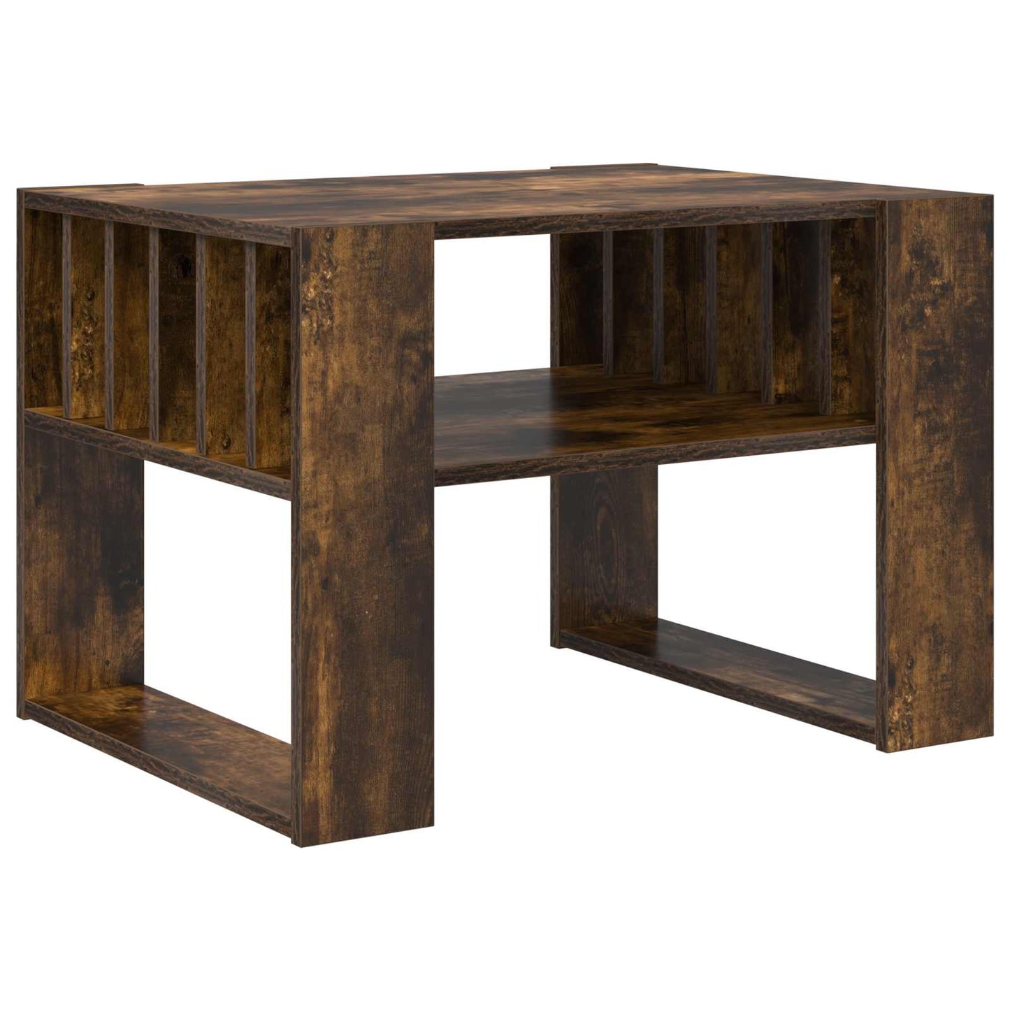 Coffee Table Smoked Oak 66 x 49.5 x 45 cm Engineered Wood