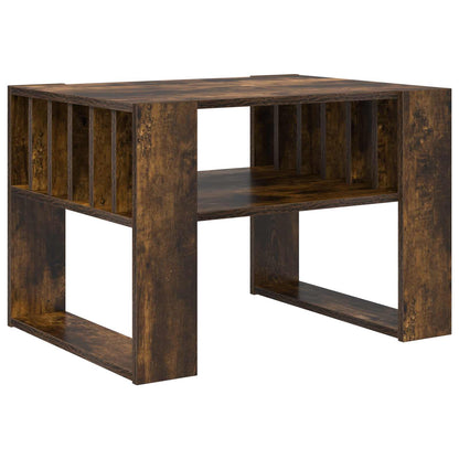 Coffee Table Smoked Oak 66 x 49.5 x 45 cm Engineered Wood