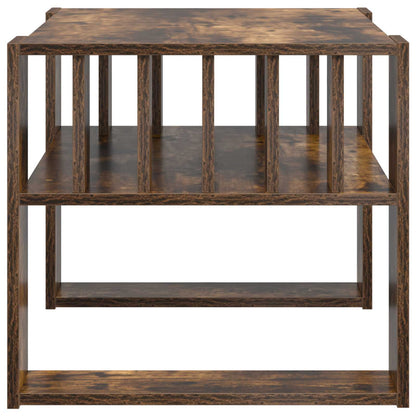 Coffee Table Smoked Oak 66 x 49.5 x 45 cm Engineered Wood