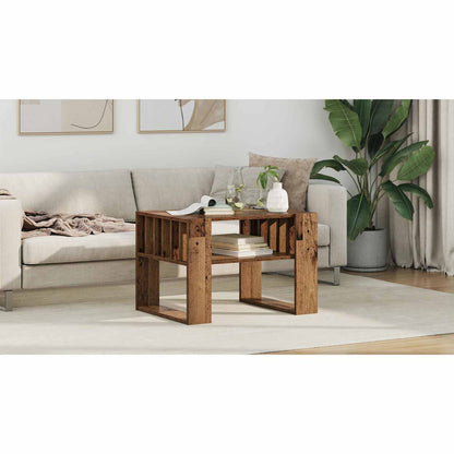 Coffee Table Old Wood 66 x 49.5 x 45 cm Engineered Wood