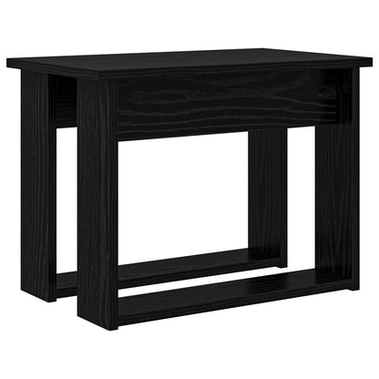 Coffee Table Set 2 pcs Black Oak Engineered Wood