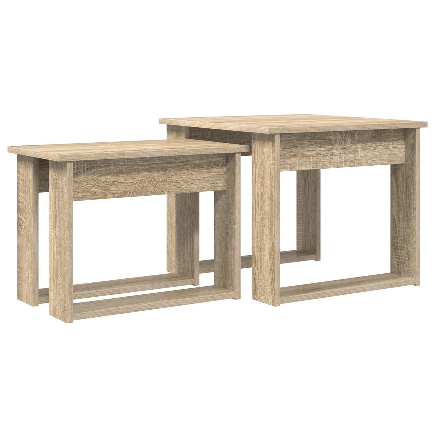 Coffee Table Set 2 pcs Sonoma Oak Engineered Wood