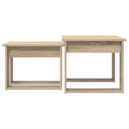 Coffee Table Set 2 pcs Sonoma Oak Engineered Wood