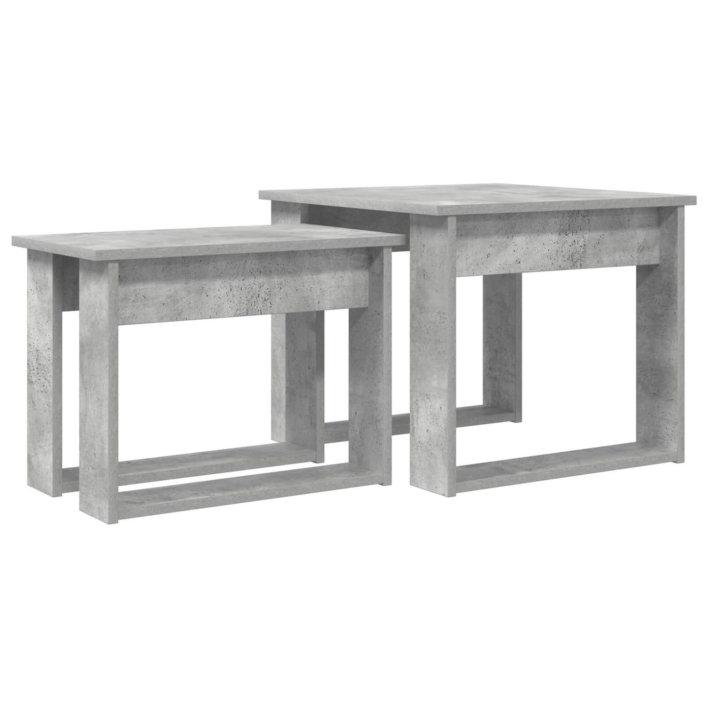 Coffee Table Set 2 pcs Concrete Grey Engineered Wood