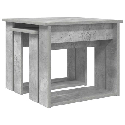 Coffee Table Set 2 pcs Concrete Grey Engineered Wood
