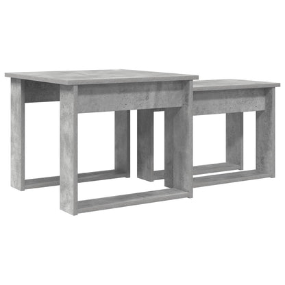 Coffee Table Set 2 pcs Concrete Grey Engineered Wood