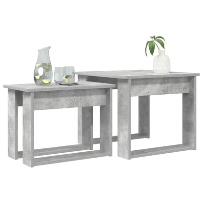 Coffee Table Set 2 pcs Concrete Grey 50 x 52 x 42 cm