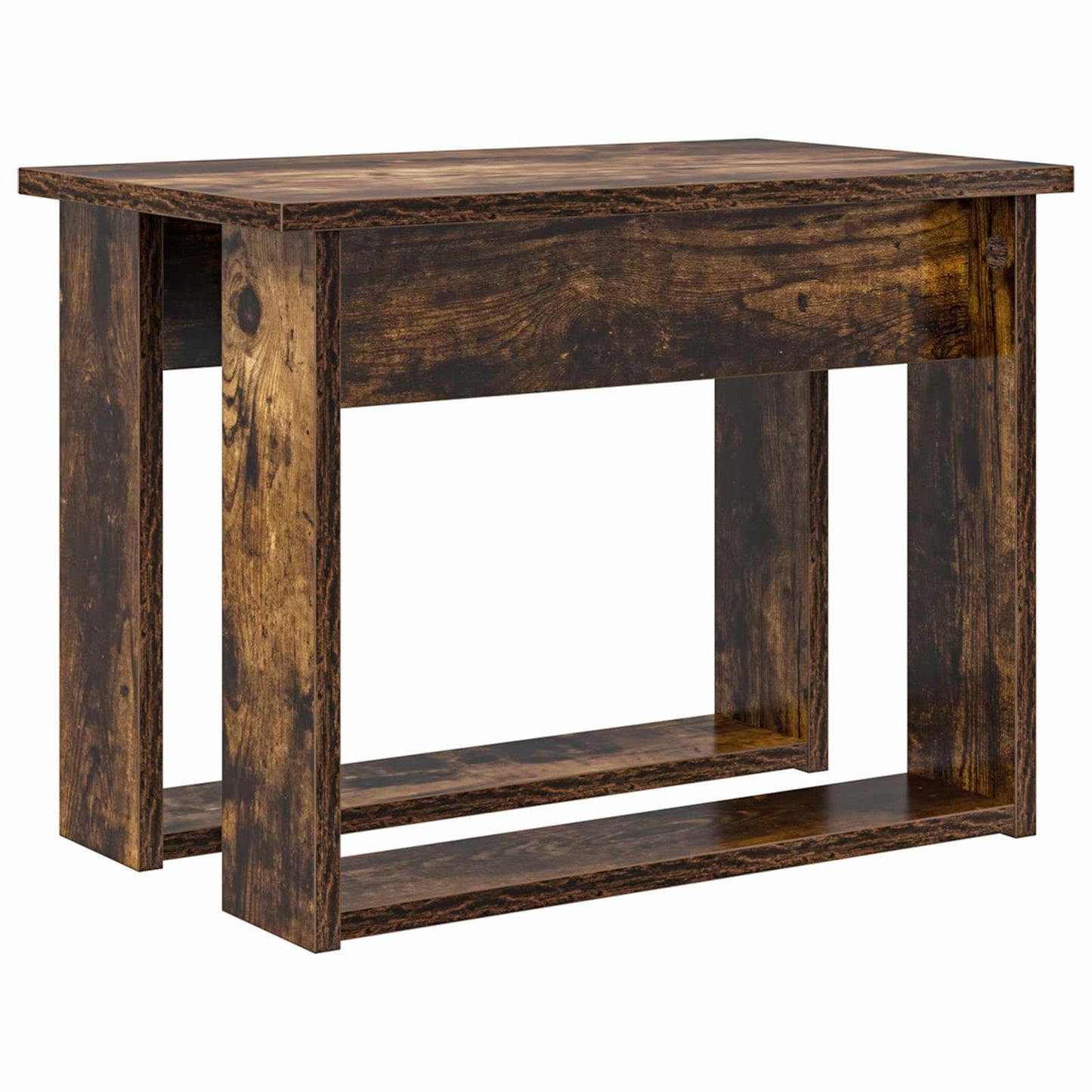 Coffee Table Set 2 pcs Smoked Oak Engineered Wood