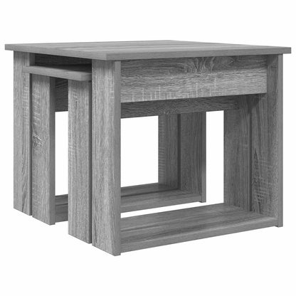 Coffee Table Set 2 pcs Grey Sonoma Engineered Wood