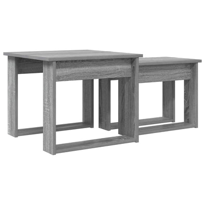 Coffee Table Set 2 pcs Grey Sonoma Engineered Wood
