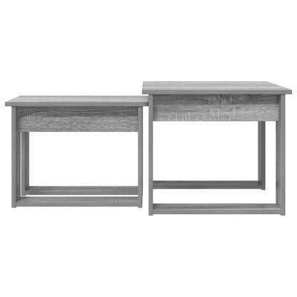 Coffee Table Set 2 pcs Grey Sonoma Engineered Wood