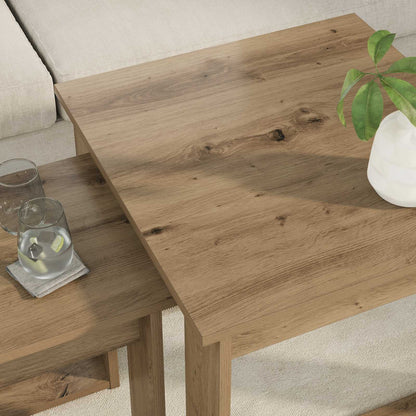 Coffee Table Set 2 pcs Artisan Oak Engineered Wood