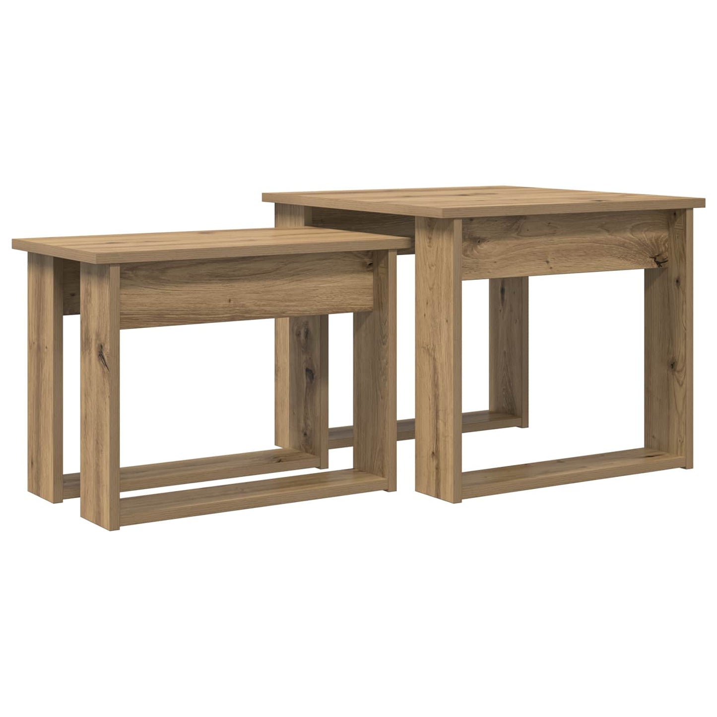Coffee Table Set 2 pcs Artisan Oak Engineered Wood