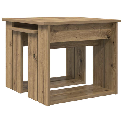Coffee Table Set 2 pcs Artisan Oak Engineered Wood