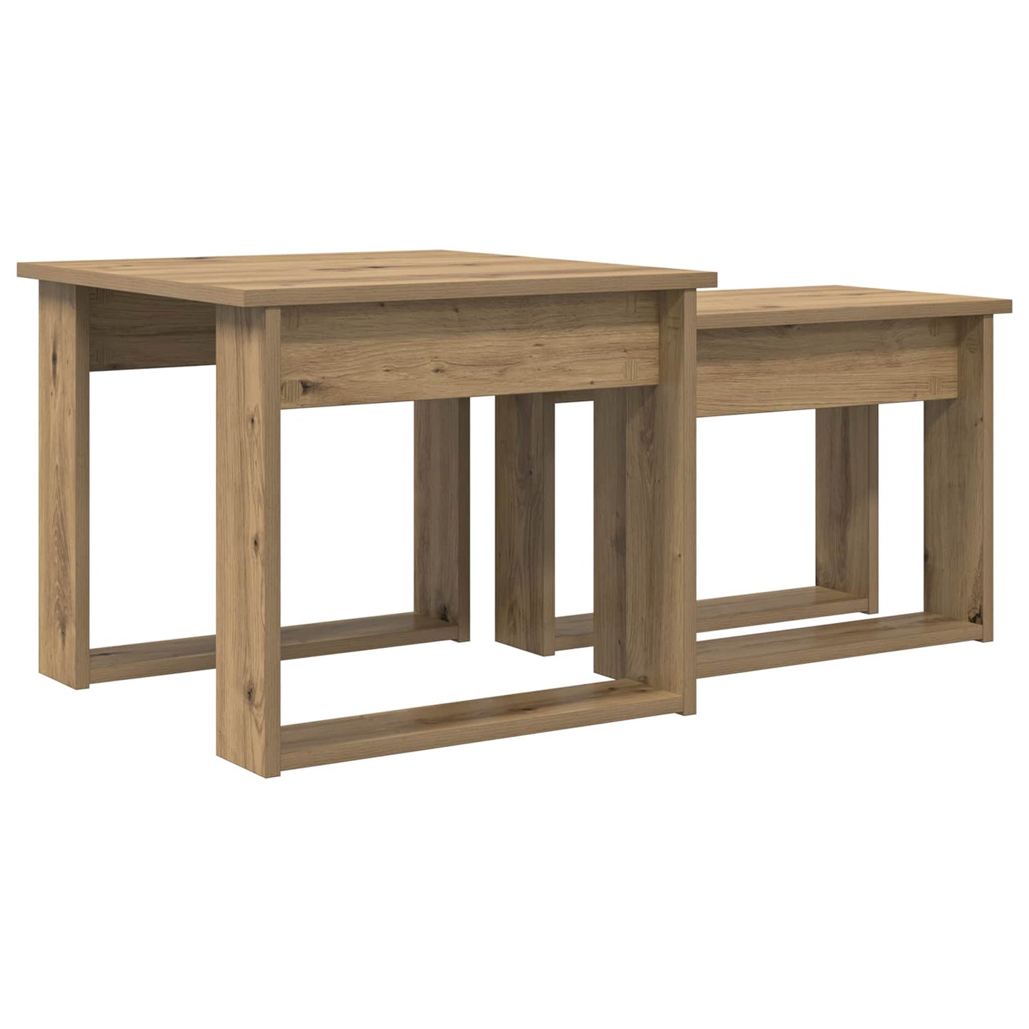 Coffee Table Set 2 pcs Artisan Oak Engineered Wood