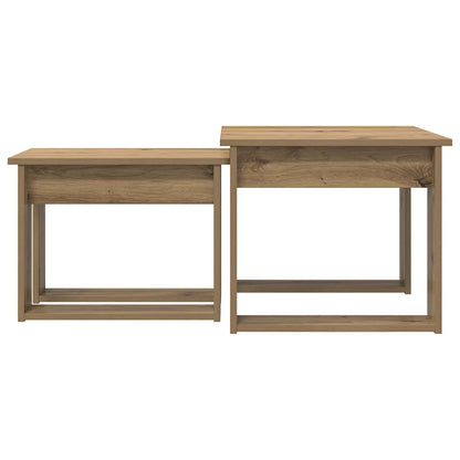 Coffee Table Set 2 pcs Artisan Oak Engineered Wood