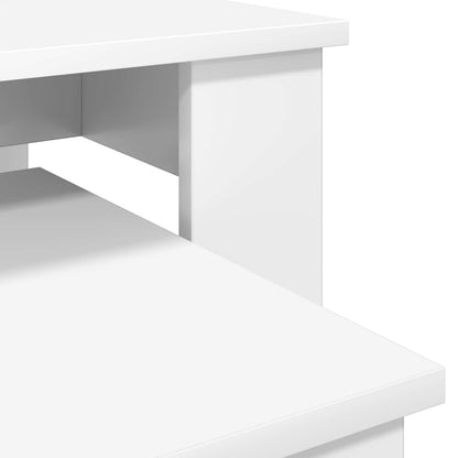 Coffee Table Set 2 pcs White Engineered Wood