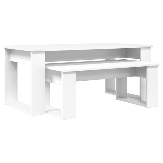 Coffee Table Set 2 pcs White 100 x 50 x 42 cm Engineered Wood