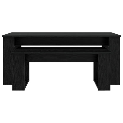 Coffee Table Set 2 pcs Black Oak Engineered Wood