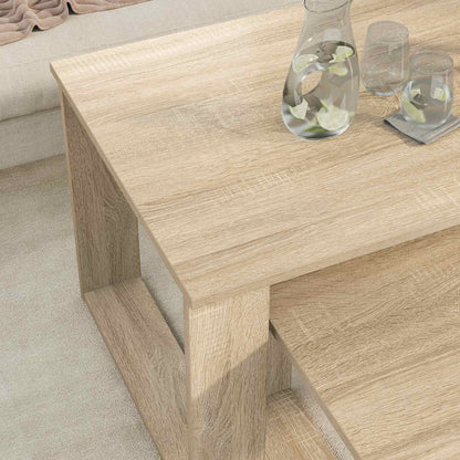 Coffee Table Set 2 pcs Sonoma Oak Engineered Wood