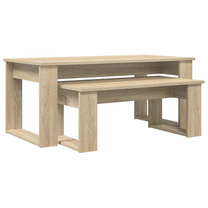 Coffee Table Set 2 pcs Sonoma Oak Engineered Wood