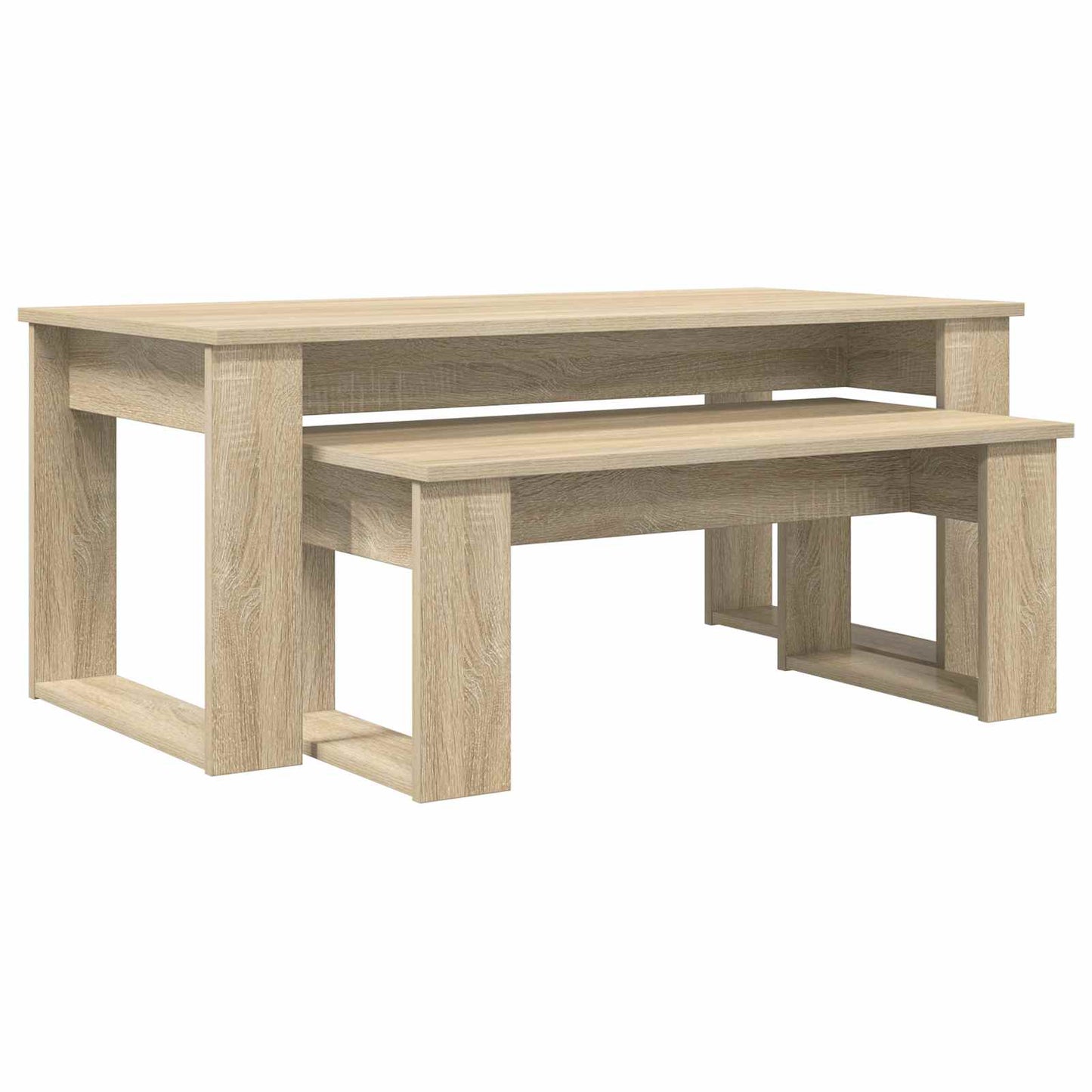 Coffee Table Set 2 pcs Sonoma Oak Engineered Wood