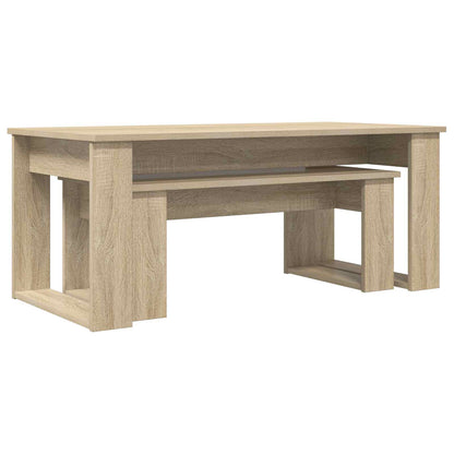 Coffee Table Set 2 pcs Sonoma Oak Engineered Wood