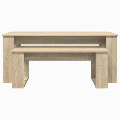 Coffee Table Set 2 pcs Sonoma Oak Engineered Wood