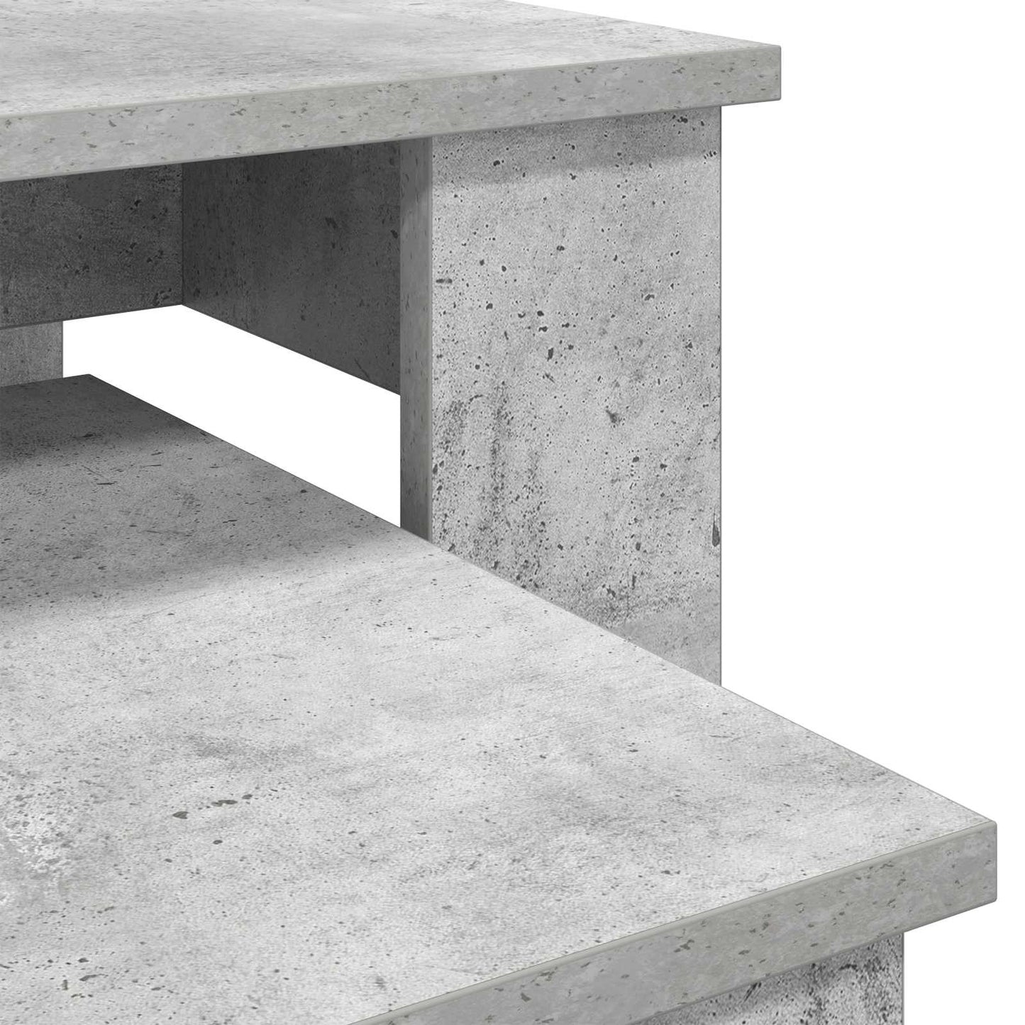 Coffee Table Set 2 pcs Concrete Grey Engineered Wood