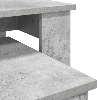 Coffee Table Set 2 pcs Concrete Grey Engineered Wood