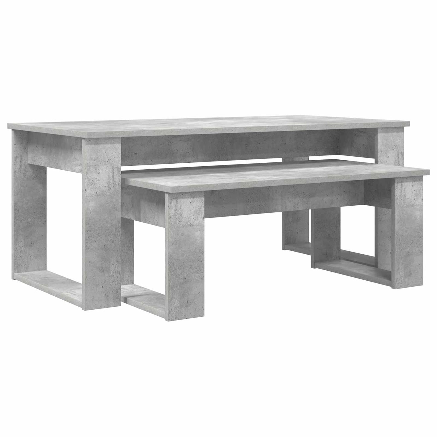 Coffee Table Set 2 pcs Concrete Grey Engineered Wood