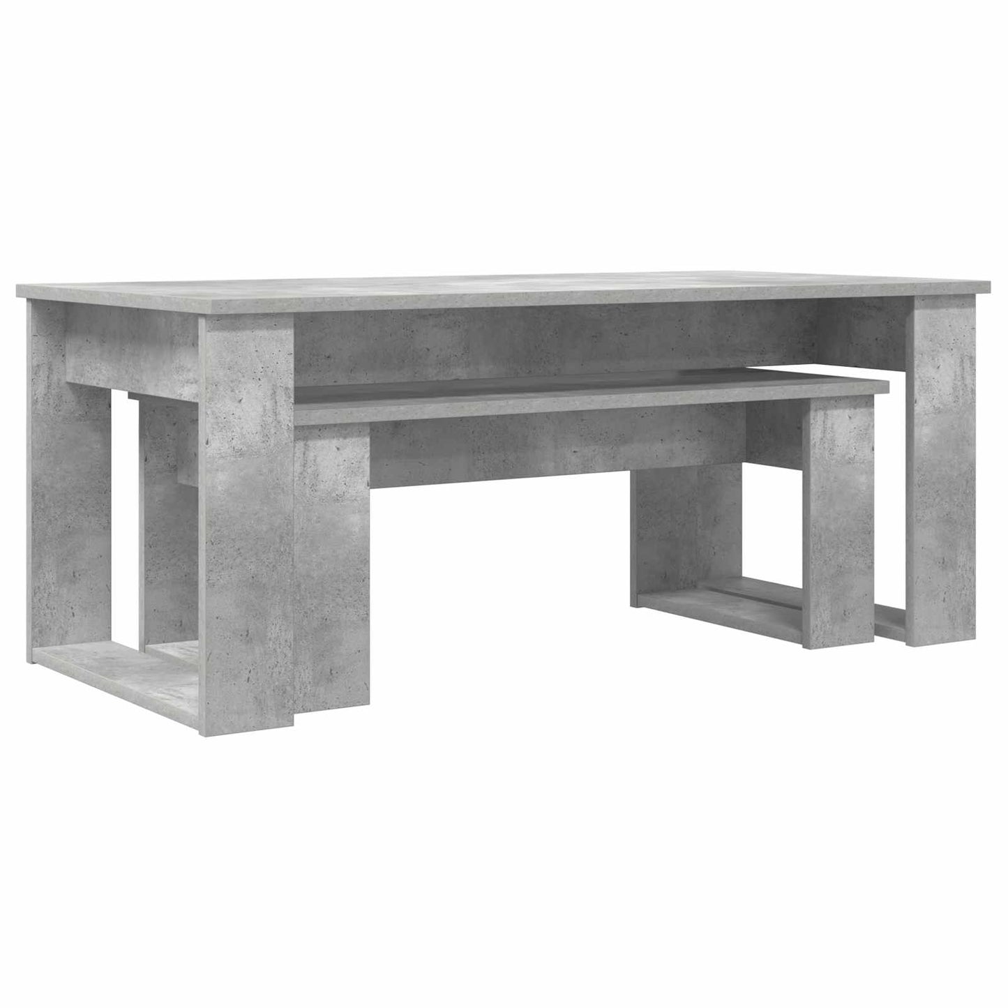 Coffee Table Set 2 pcs Concrete Grey Engineered Wood