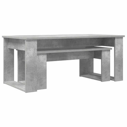 Coffee Table Set 2 pcs Concrete Grey Engineered Wood