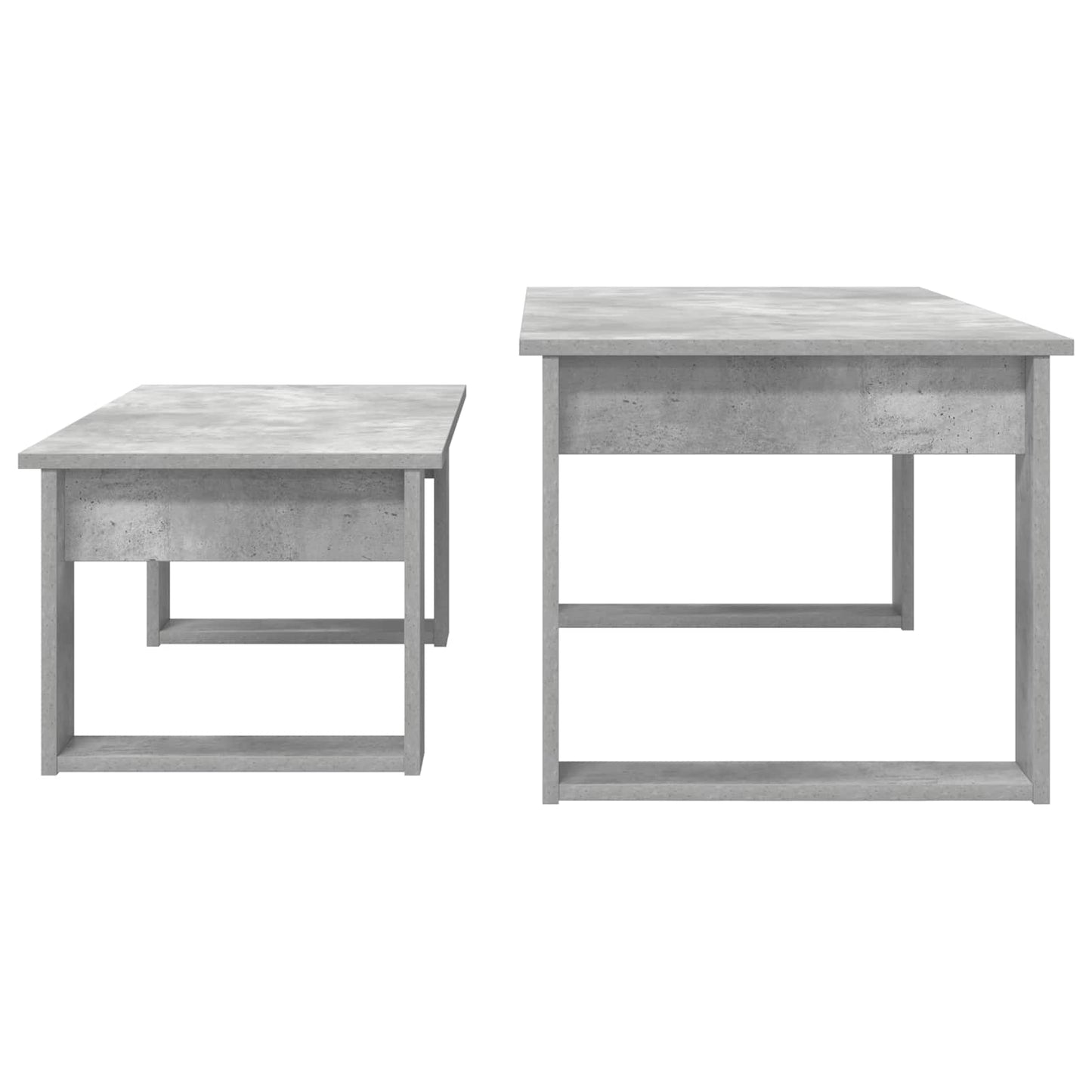 Coffee Table Set 2 pcs Concrete Grey Engineered Wood